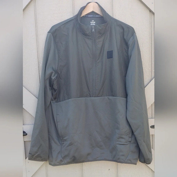 Under Armour Sz XL Men AF Storm 1/2  Zip Long Sleeve Sweatshirt Green 1373851 - Picture 1 of 11